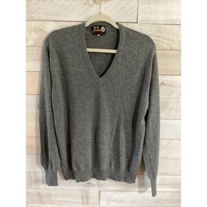 VTG Panda 100% Cashmere  Sweater Size 42 Gray 70s 80s Fast Shipping